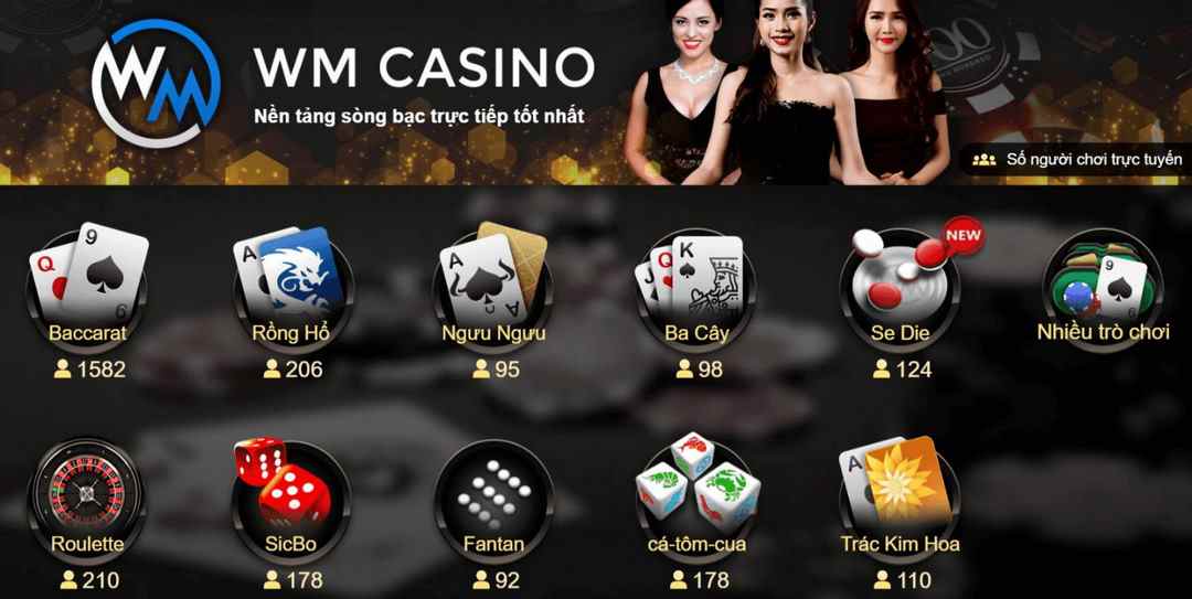 Thế giới game của WM casino phong phú siêu khủng 